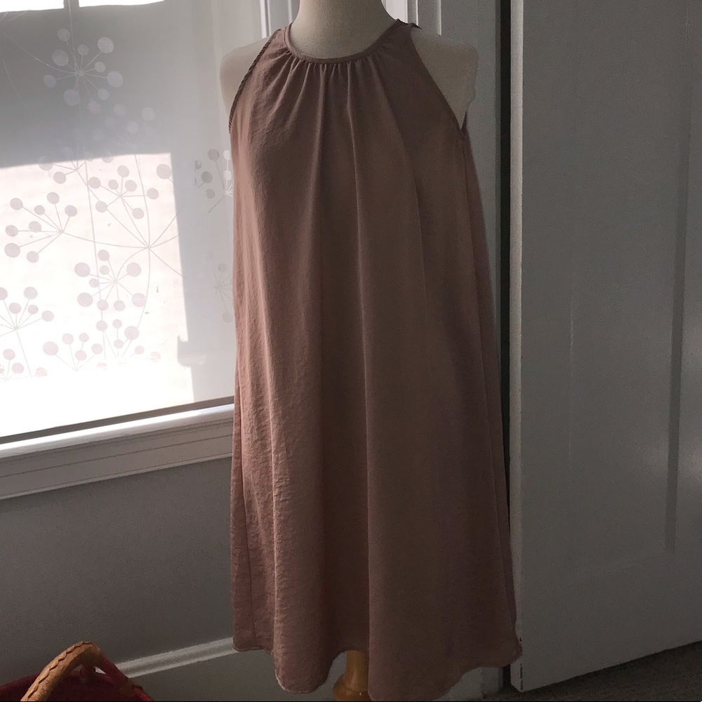 Old Navy Rose Gold Sleeveless Sheath Dress Size S